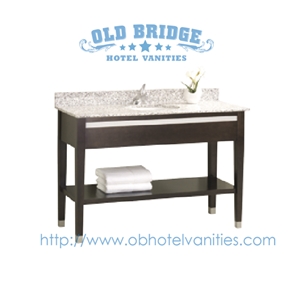 Corner Vanity Cabinet with Solid Wood Legs Marble Bath Top