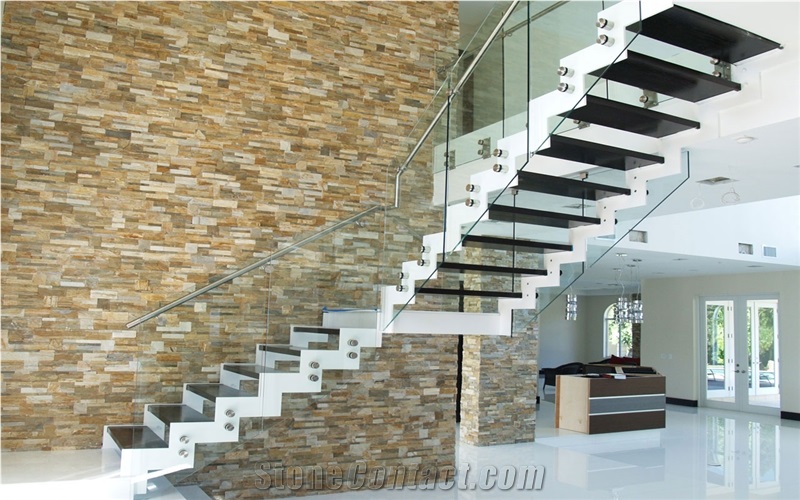 Multicolor Slate Exposed Wall Stone, Stacked Stone Veneer, Cultured Stone, Ledge