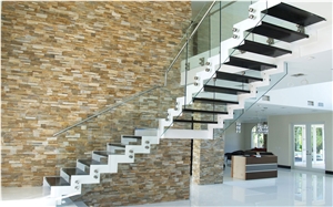 Multicolor Slate Exposed Wall Stone, Stacked Stone Veneer, Cultured Stone, Ledge