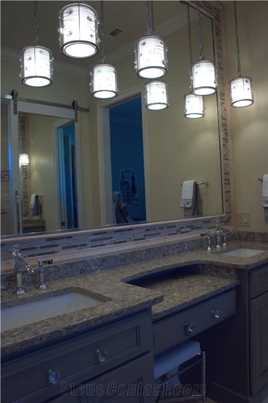 Granite Master Bathroom Vanity Top, Beige Granite Bath Tops
