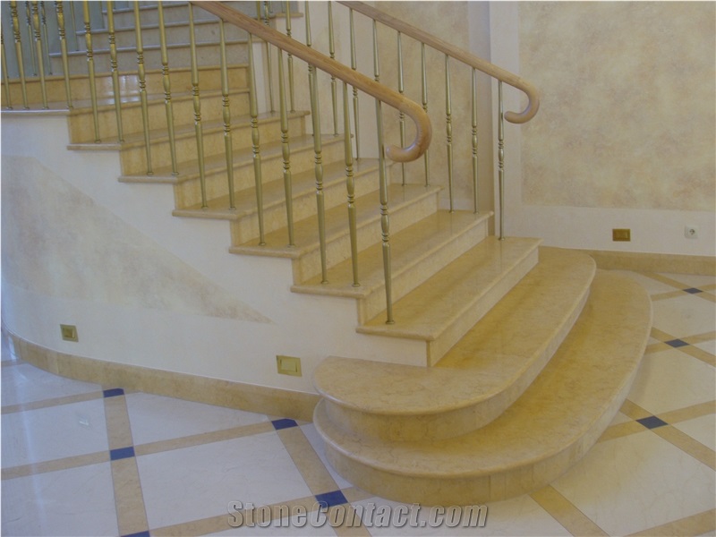 Sunny Gold Marble Stairs