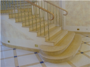 Sunny Gold Marble Stairs