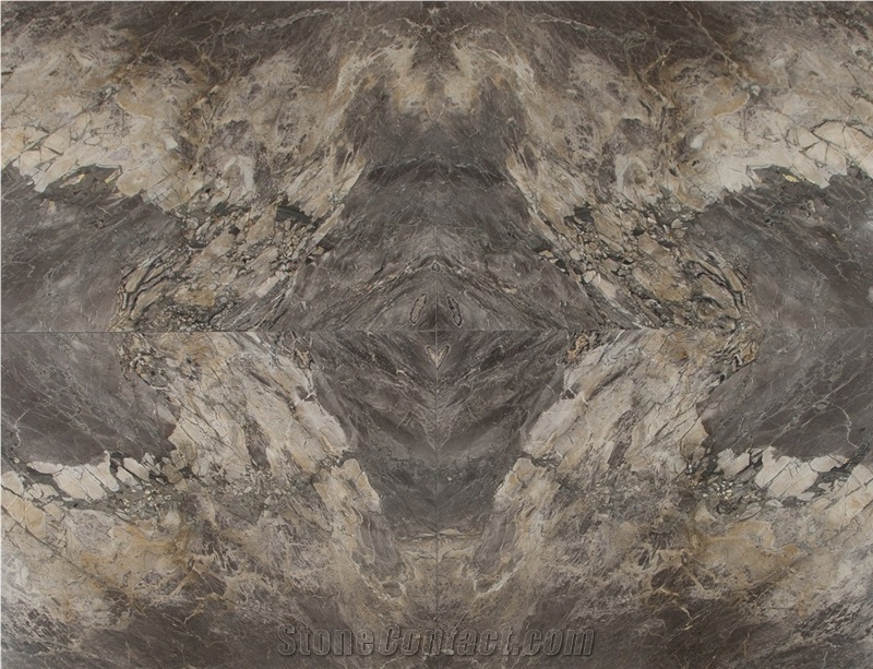 Picasso Grey Marble Bookmatched Slabs