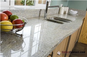 Good Price Kashmir White Kitchen Countertops/Polished Kitchen Desk Tops/Custom Countertops/India White Granite Countertops