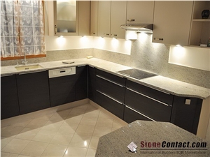 Good Price Kashmir White Kitchen Countertops/Polished Kitchen Desk Tops/Custom Countertops/India White Granite Countertops