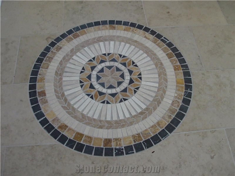 Circular Mosaic Floor Medallion From, Round Tile Floor Medallions