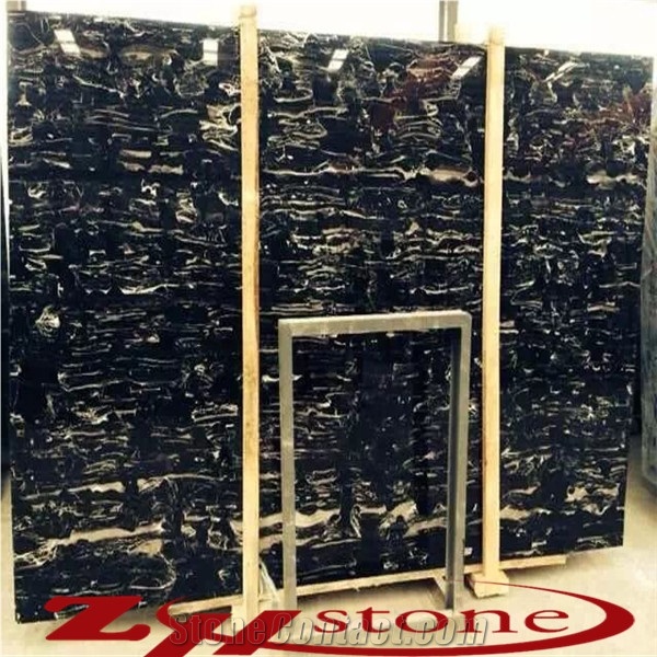 China Nero Portoro,Silver White Dragon Marble Tiles&Slabs, Polished Floor&Wall Covering,Marble Skirting