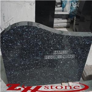 Labrador Blue Pearl Medio Granite Tombstone&Monument Design , Single Western Style Tombstones&Monuments ,