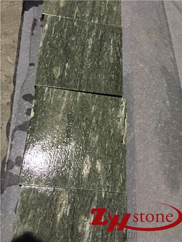 Leather Surface Pergola Green Granite Tile