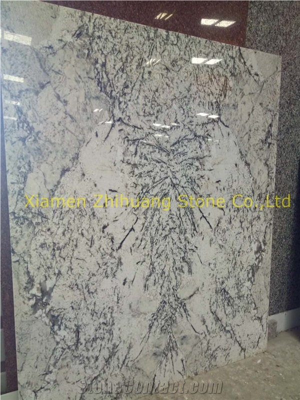Persian Pearl Granite,Snow Lotus Granite Polished White Granite ,Luxury Granite Tile & Slab