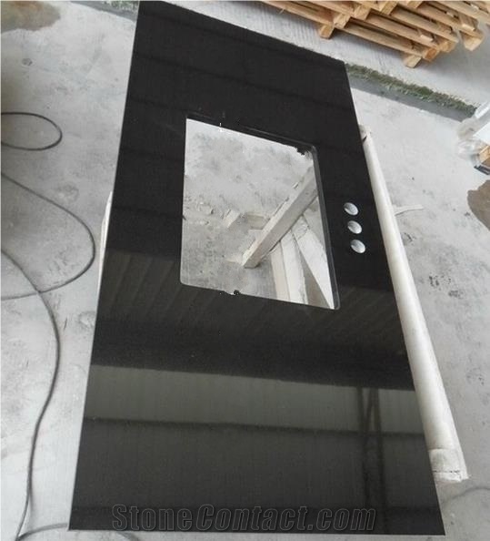 Shanxi Black Granite Countertop,Worktop,Kitchen Countertop,Custom Countertop,Absolute Black Countertop