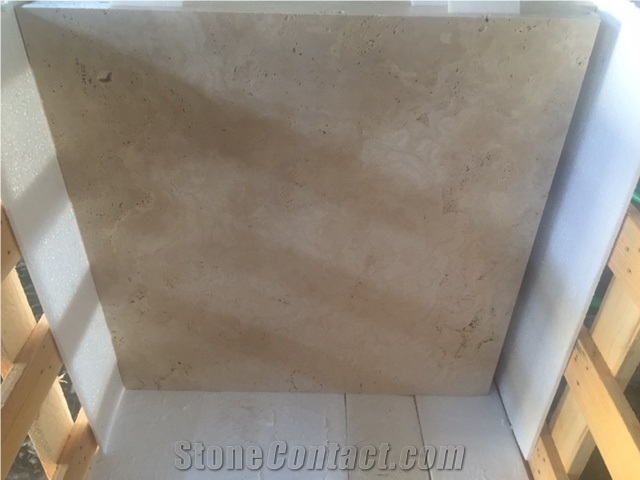 80x80x2 cm Classic Light Premium Travertine Tiles & Slabs Unfilled/Honed - Ready Stock, Beige Polished Travertine Flooring Tiles, Walling Tiles