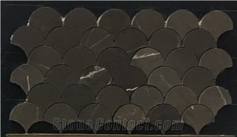 Brown Sector Marble Mosaic , Brown Marble Tiles , Polished Marble Tiles for Sale