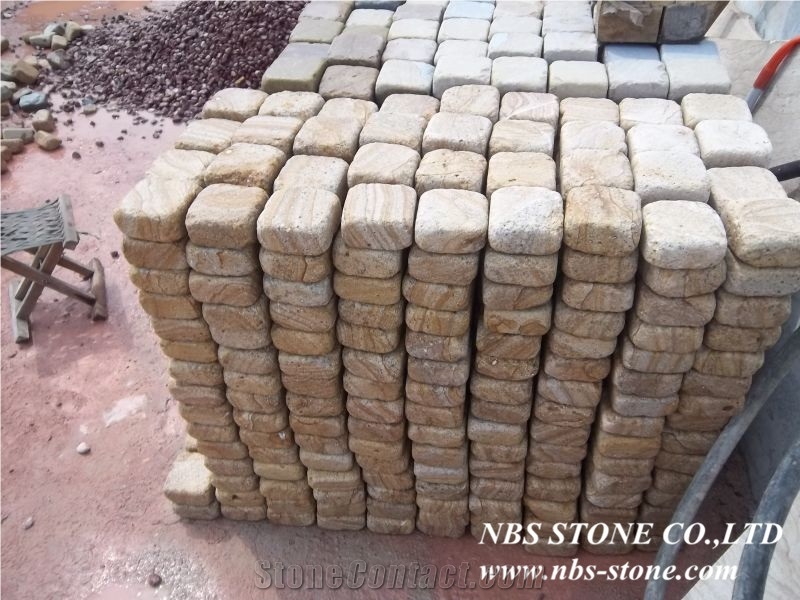 China Yellow Wood Sandstone Tile & Slab Sandstone Floor Tiles
