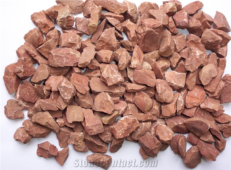 Red Marble Chips, Salieti Marble Pebbles & Gravels