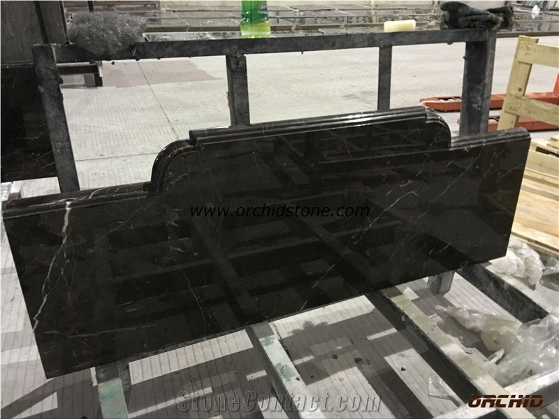 Chinese Saint Laurent Brown Marble Table Tops