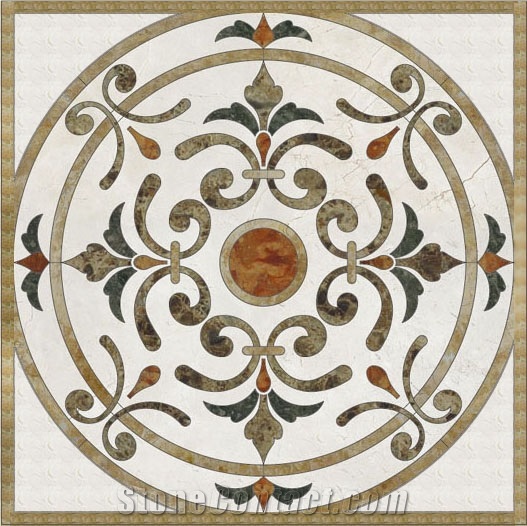 Customize Well Polished Marble Waterjet Medallion
