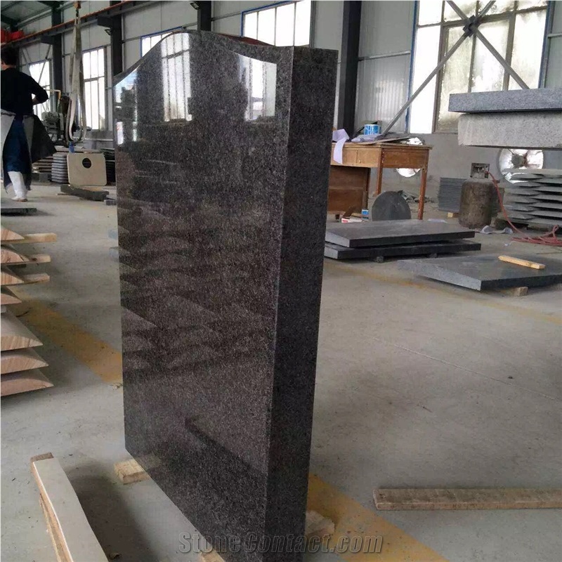 New Black Granite for Tombstones, Black Granite Slant Grave