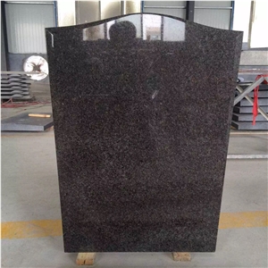 New Black Granite for Tombstones, Black Granite Slant Grave