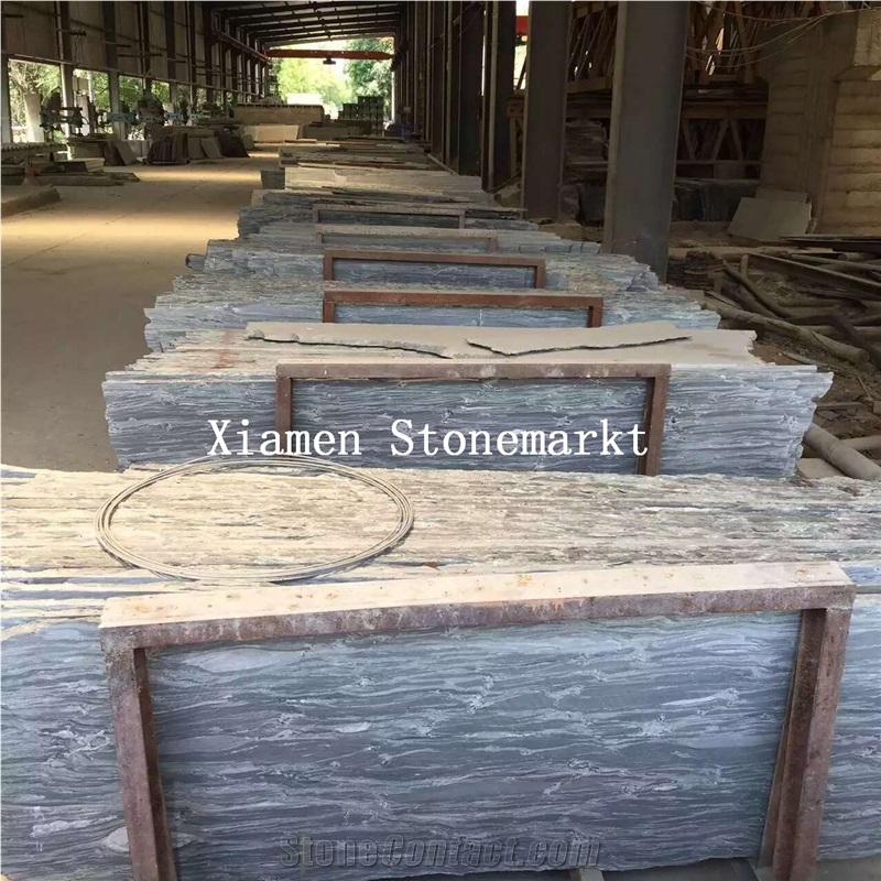 Ocean Green Granite Blocks / China Green Wooden Vein Granite Blocks Slabs & Tiles