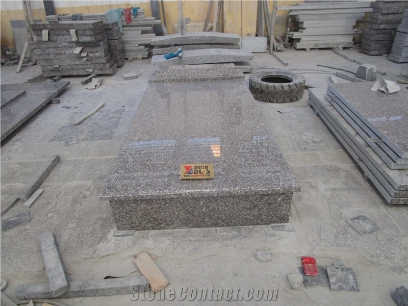 Polished Cheap Natural Stone G664 Granite Hungary Tombstone, Brown Star Granite Tombstone
