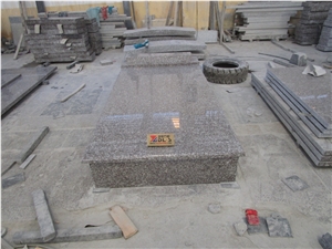 Polished Cheap Natural Stone G664 Granite Hungary Tombstone, Brown Star Granite Tombstone