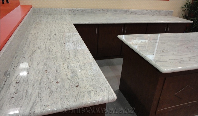 River White Granite Prefab Kitchen Countertops