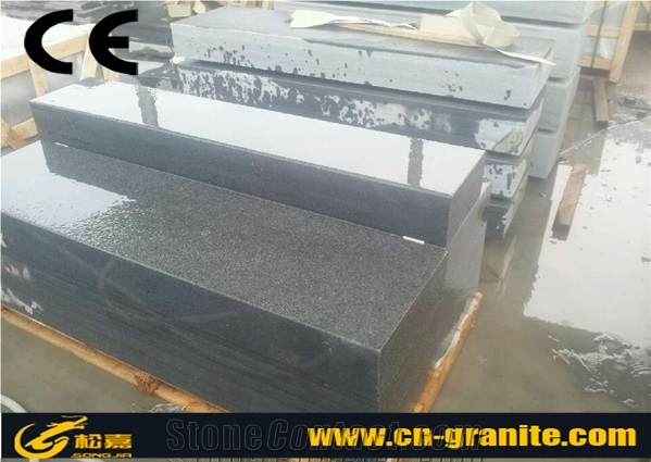 Black China Granite G654 Surface Flamed Kerbstone Black Granite Stone Curbstone