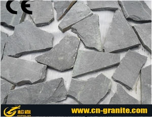 Black Slate Craze Flagstones,China Artificial Flagstone Outdoor Driveway Flagstone