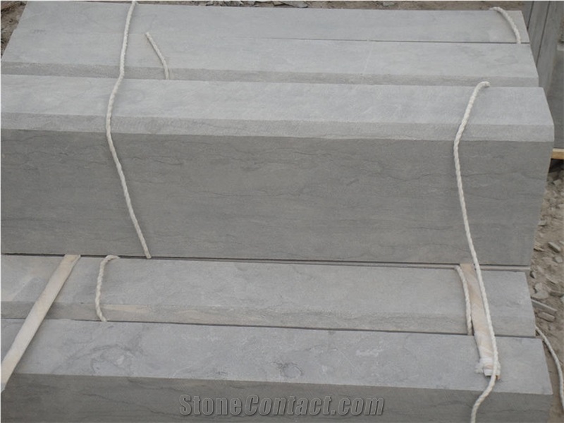 Blue Limestone Pattern,Sawn and Brushed Surface Finished,Limestone Slabs,Cut to Size for Flooring or Wall Covering,Limestone Manufacturer