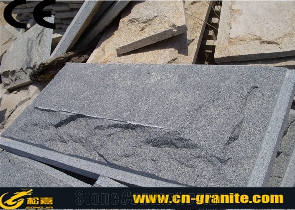 China Black Basalt G684 Mushroom Stone, Black Chinese Natural Stone for Wall Cladding