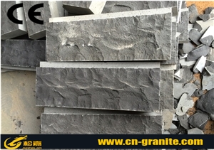China Black Basalt Mushroom Stone, Wall Cladding Stone, Split Wall Tiles Mushroom Compost