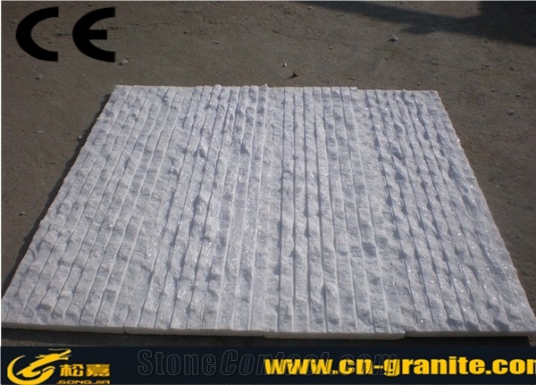 China Crystal White Marble Cultured Stone,Chinese Absolute White Marble Feature Wall Stone