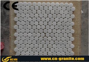 China Crystal White Marble Wall Mosaic,Crystal White Split Face Mosaic,Hexagon Mosaic