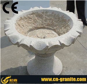 China Granite Grey Landscaping Garden Flower Pots Metal Flower Pot Stand Metal Flower Pot