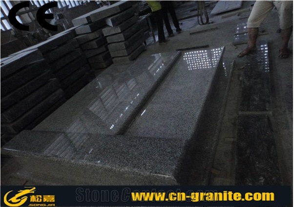 China Grey G623 Granite Polished Tombstone & Gravestone, Chinese Light Grey Granite Monument