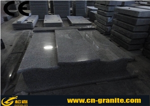 China Grey G623 Granite Polished Tombstone & Gravestone, Chinese Light Grey Granite Monument