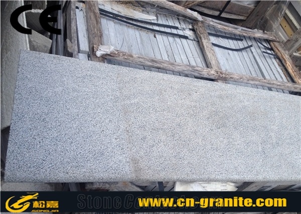 China Grey Granite Bush Hammered Bullnose Stairs Chinese Sesame Granite Floor Steps