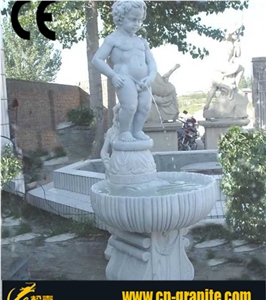 China Grey Granite G603 Sculptured Fountains Grey Chinese Garden Mermaid Water Fountain Natural Surface Fountain
