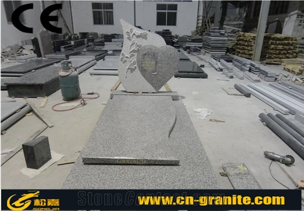 China Grey Granite G603 Tombstone French Western Style, Chinese G603 Polished Granite Monument & Tombstone