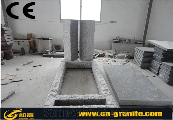 China Grey Granite G603 Tombstone French Western Style, Chinese G603 Polished Granite Monument & Tombstone