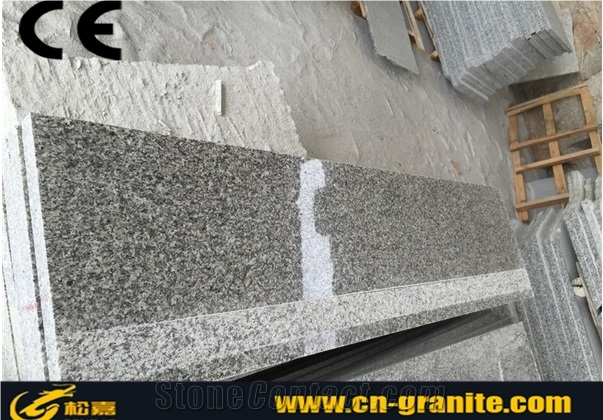 China Grey Granite G623 Stairs & Steps,Chinese Polished Stone Stair Climbing Hand Truck,Rubber Stair Nosing