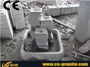 China Grey Granite Stone Garden Fountains China Grey Natural Stone Molds for Water Fountain