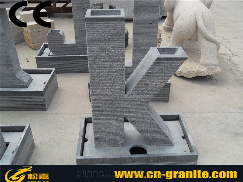 China Grey Granite Stone Water Feature Fountains Fountain Pump with Led Lights Outside Garden Fountain