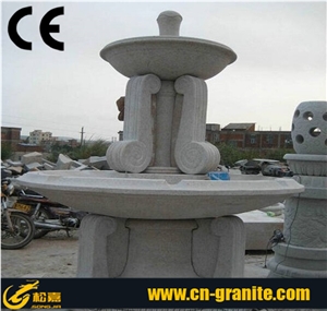 China Grey Granite Water Fountain for Garden Decoration Beautiful Design Water Fountains