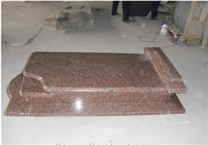 China Maple Red Granite Tombstones & Monuments, China G562 Red Monument Design, Single Monuments for Poland Market