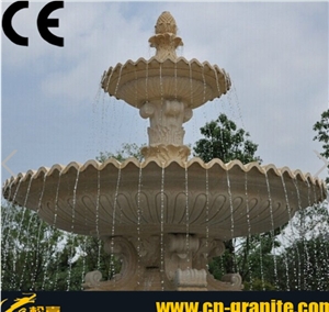 China Marble Garden Stone Water Fountain with Modern Design Water Fountain for Indoor and Outdoor Decoration Brown Marble Garden Fountain