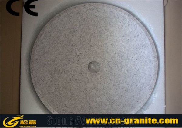 China Pearl White Granite Sink & Basin Round White Granite Bathroom Basins Natural Stone Sinks