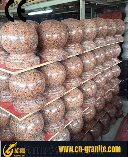 China Red Granite G562 Parking Stone Curbstones Chinese Maple Red Granite Landscaping Stone
