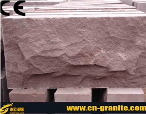 China Red Sandstone Mushroom Stone for Wall Cladding, Chinese Red Natural Mushroom Stone